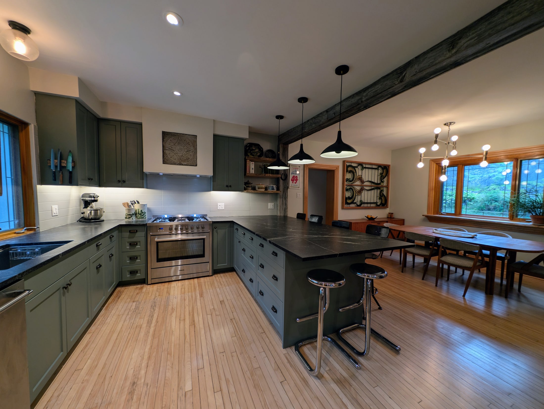 Spacious kitchen designed for gathering