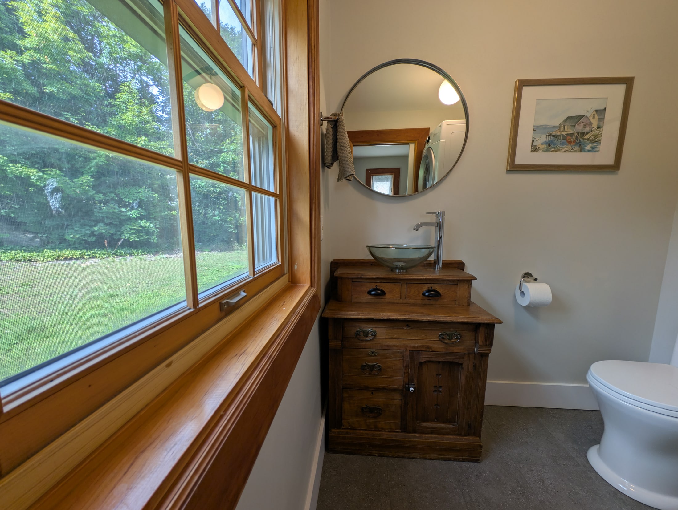 Main-floor powder room